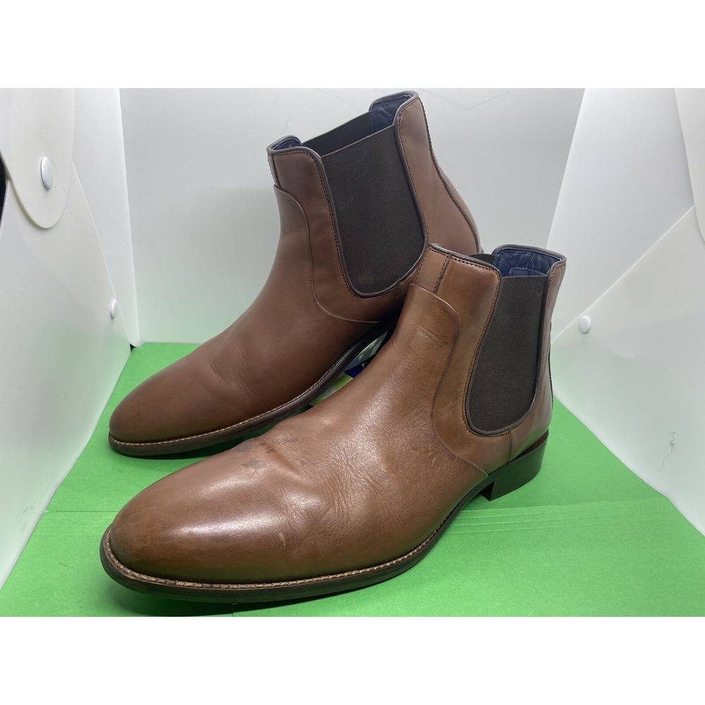 Johnston & Murphy Brown Leather Chelsea Dress Boots Mens 10.5M 59-2482